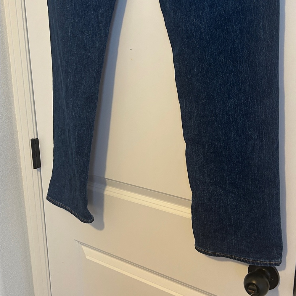 Women Mid Rise Wow Boyfriend Dark Denim Jeans Size 14 - Picture 7 of 7
